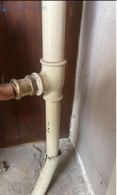 geverfde stalen gasleiding