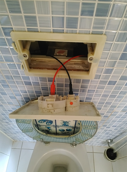 pneumatische knop toilet