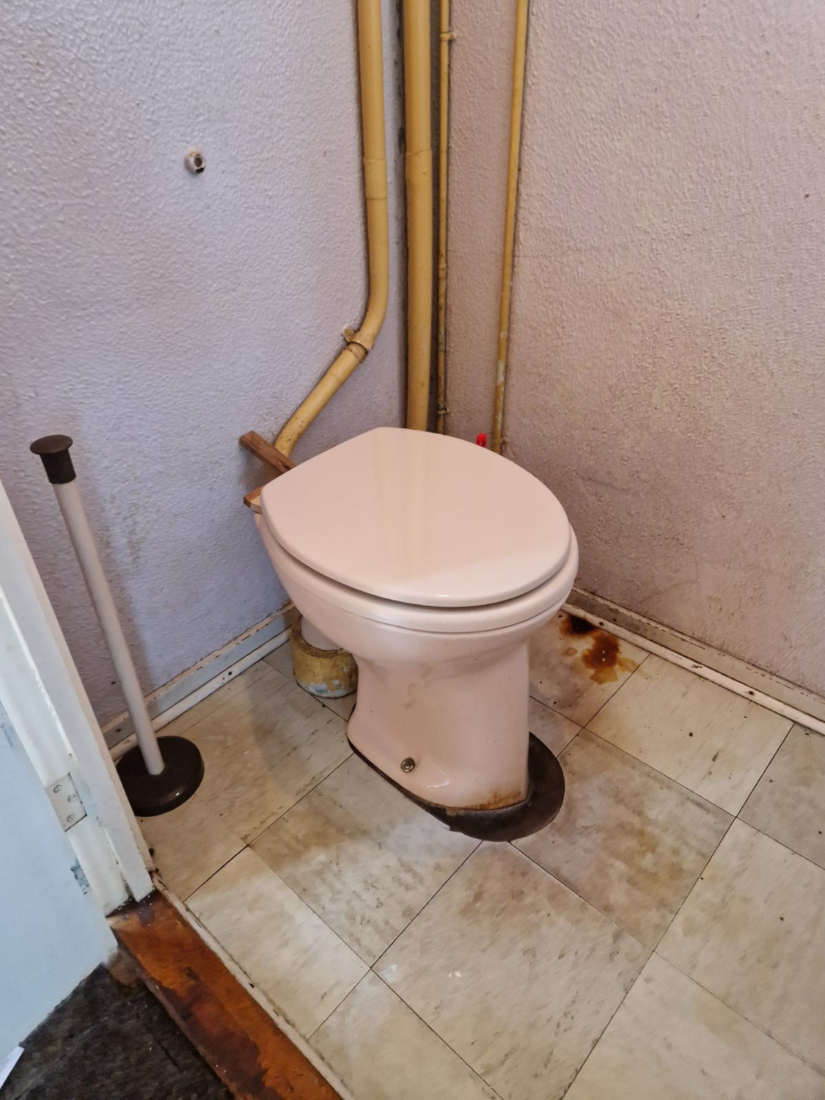 Lekkage toilet aansluiting