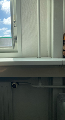 CV leiding en radiatorknop