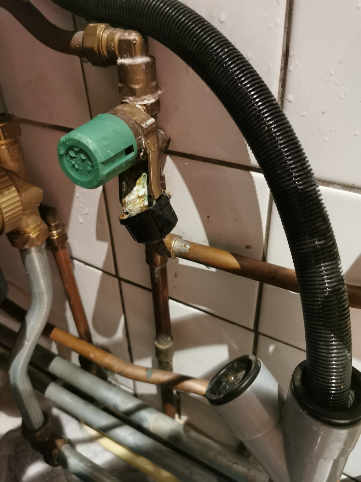 kapotte inlaatcombinatie