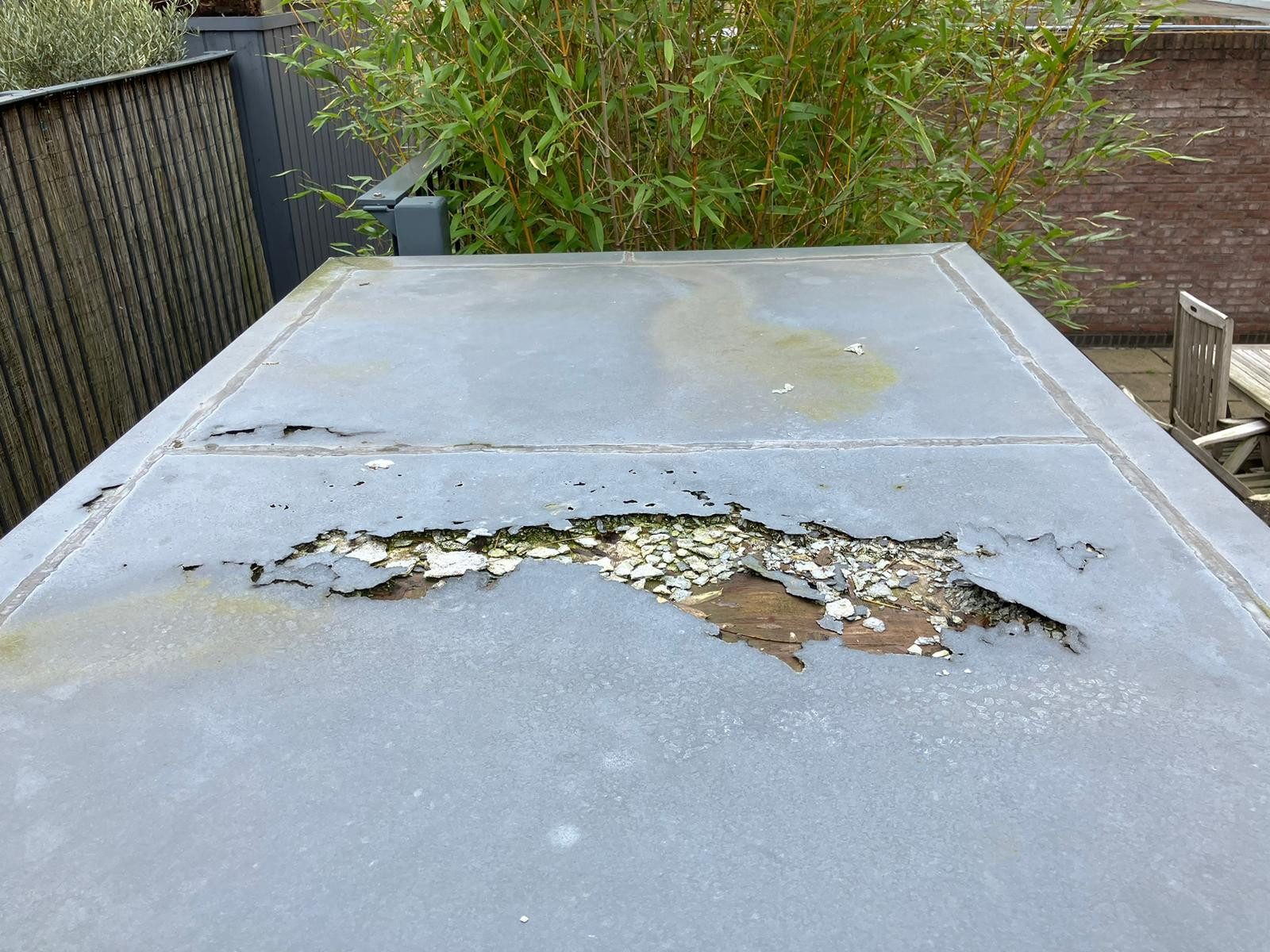 Reparatie zinken dak