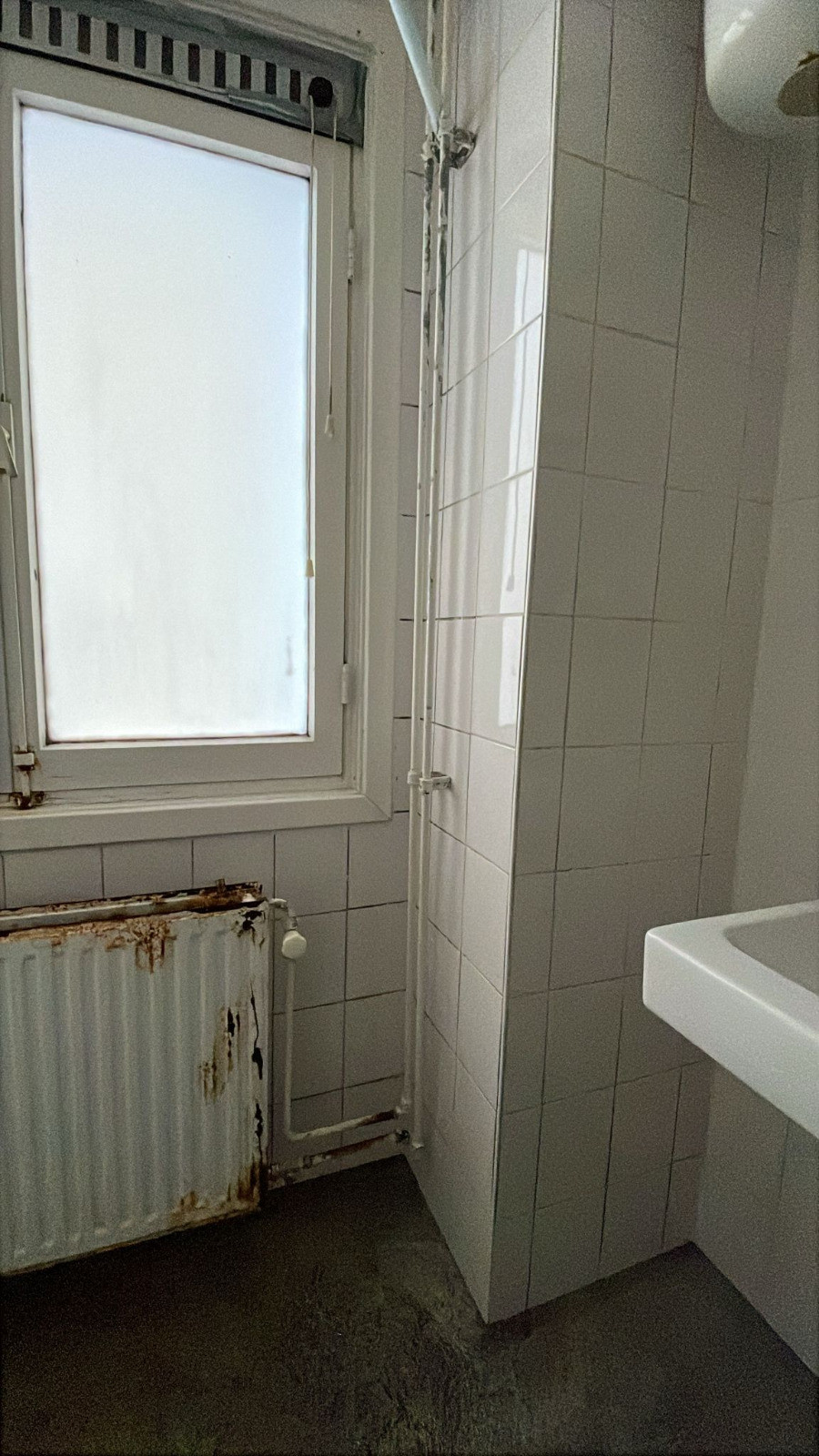 Roestende radiator badkamer
